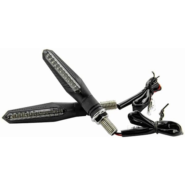 2 stk. universelle modificerede motorcykelblinklys 12V streamer-blinklys 12LED scooter