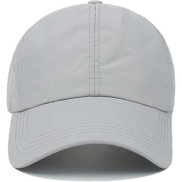 Baseballcaps med kryss-ponytail for kvinner Light Gray