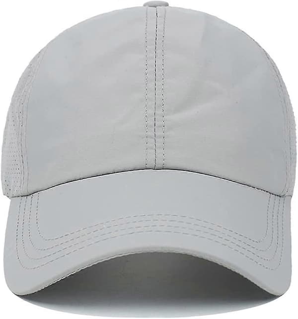 Baseballkeps för damer med korsad hästsvans Light Gray