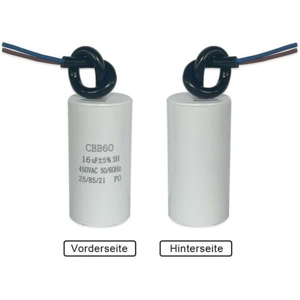 CBB60 450v 50/60HZ startkondensator, motorkondensator, mikrofaradkondensator med differentieret ledning
