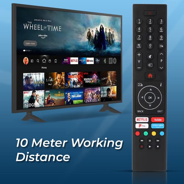 Universal fjernkontroll for TV, erstatning for Luxor/Polaroid/Digihome/Finlux/Celcus/Hitachi/Bush/Logik