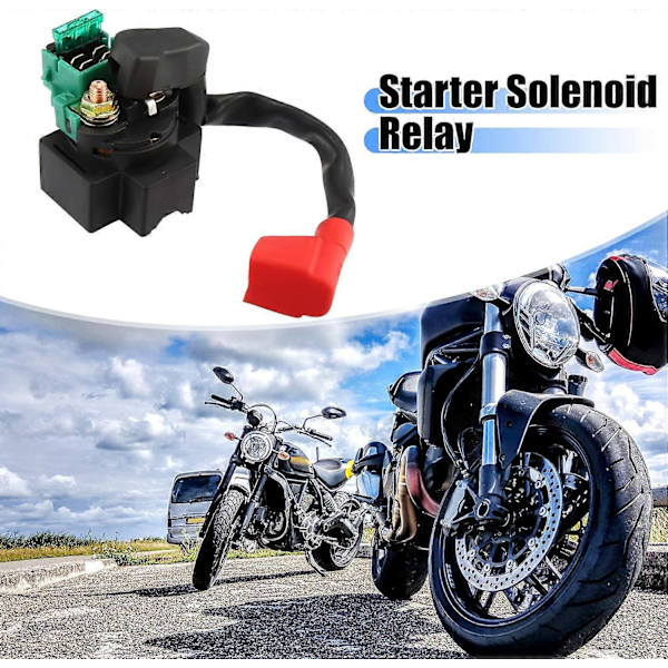Startrelä Solenoid Ersättning för Motorcykel 4 Stift