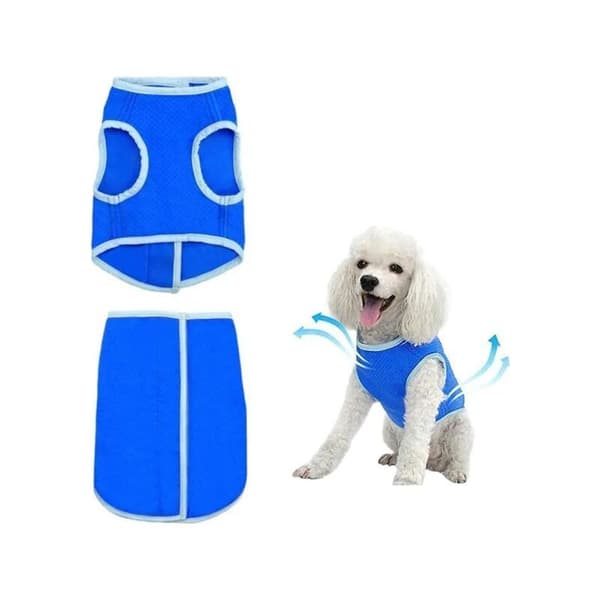 Sommerhundevest, pustende, gjenbrukbar, kjølende, polyester, vanntett, for alle hunder (M)