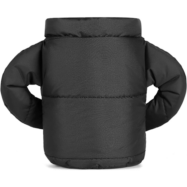 Kylväska för burkar, Ölkylväska Dryckesjacka Dryckeskylare, Ölväst Jacka Omslag, Isolerad Kylväska för 12oz Burkar, Kreativa Ölkåpor Black