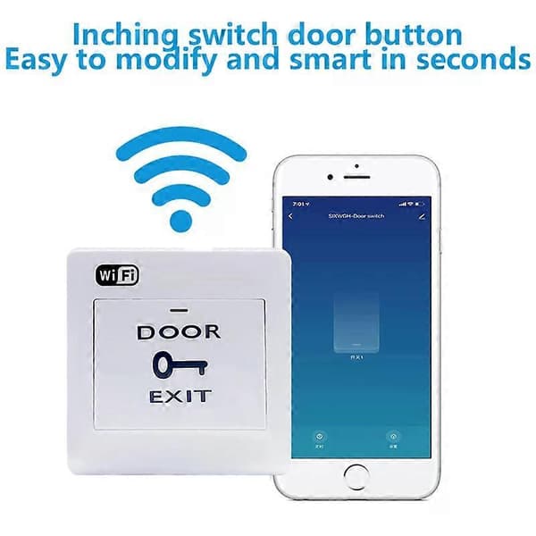 Tuya WiFi Dörr Utgång Knapp Trådlös Frigöring Tryckknapp För Elektronisk Dörrlås Sensor Åtkomstkontrollsystem APP Fjärrkontroll Switch 02