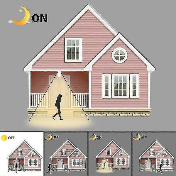 E27 Smart Sensor Natt Led Lampa Smart Pir Rörelsesensor Lampa För Trappa Toalett Veranda Garage Balkong Badrum
