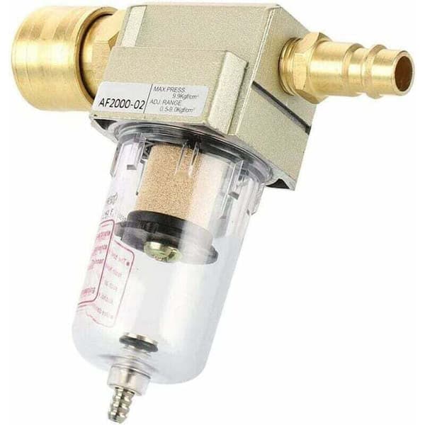 Trykkredusering for 1/4\" trykkluft og vannutskiller, trykkluftfilter, olje-vannutskiller, for kompressorfiltre.