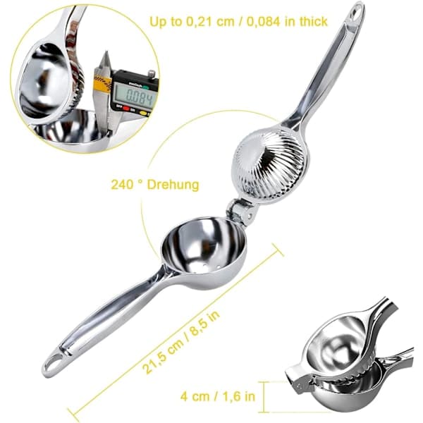 Citronpresse, citruspresse, diameter 7 cm, manuel citronpresse