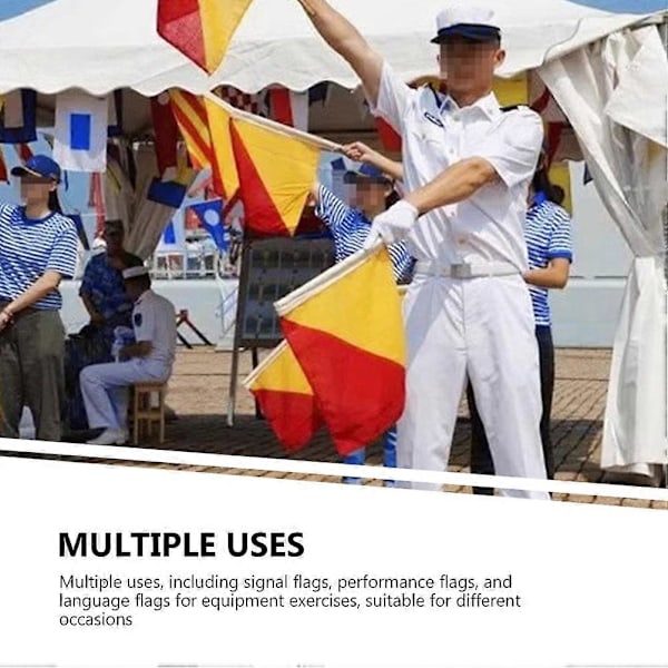 2 st Vinkande Match Signalflagga Handhållen Signalflagga Liten Vinkande Flagga Kommenderande Handhållen Flagga