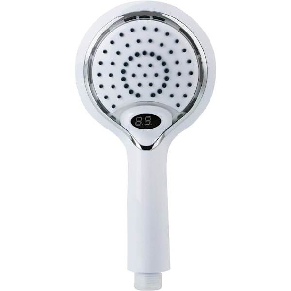 LED duschhuvud med temperatursensor, digital display, 3 färger, vattenkraft