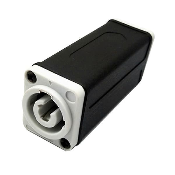 LED PowerCon AC-koblingsadapterforlængerstik Speakon Panelmonteret lige adapter hvid til hvid Black white