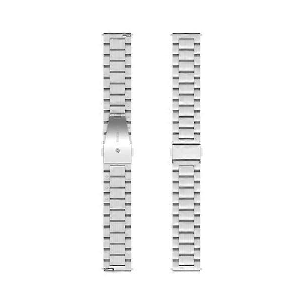 Klokkerem 22 mm Huawei Watch GT/Magic/TicWatch Pro rustfritt stål Sølv