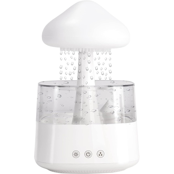 Natlampe Sky Regn Luftfugter med LED-lys Mikro Aromaterapi Diffuser, Søvn Afslapning Stemning Vanddråbe Lyd Gave