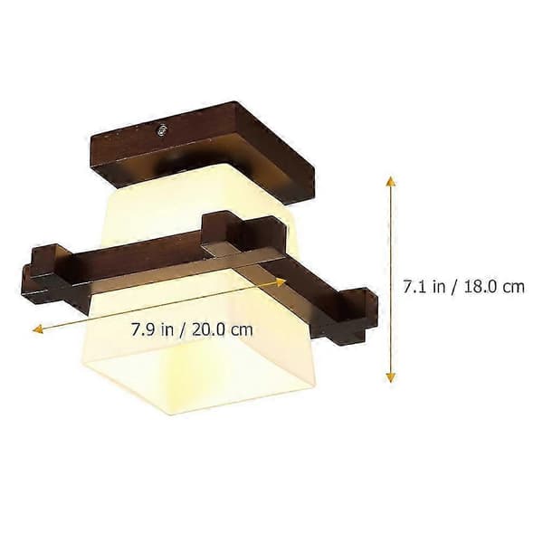 Loftlampe til hjemmet Kaffe Træ Glas 1 enhed uden lyskilde-zdd1