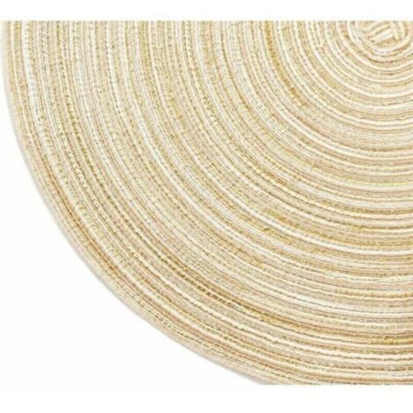6 pyöreän, pestävän ja lämmönkestävän pöytätabletin setti (beige)