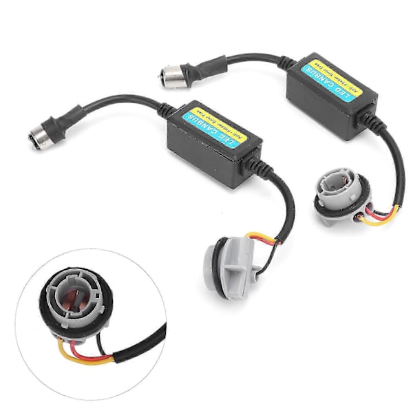 2 stk. 1157 LED Decoder 5W 12-24V Belastningsmodstand Flash Advarsel Canbus Fejlfri Annullering til bil