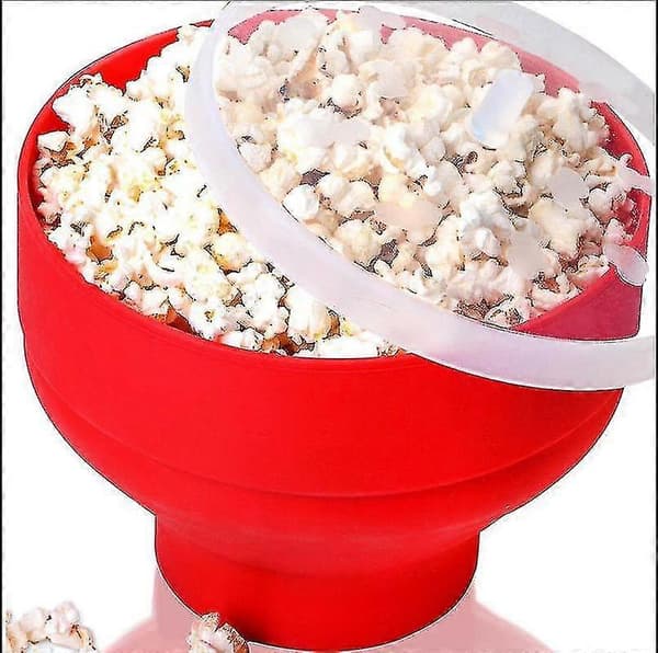 Silikon Mikrobølge Popcorn Popper Maker Sammenleggbar Beholder Hjem Kjøkken
