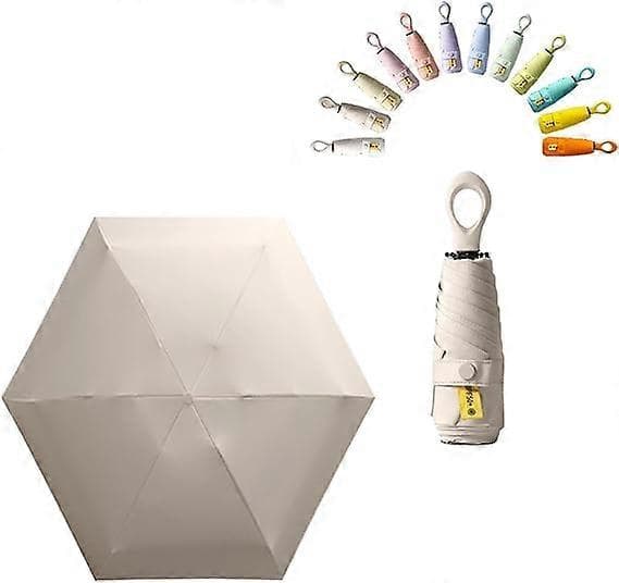 Mini Sol Rejseparaply/UPF 50 UV-resistent Letvægts Lille Bærbar Rygsæk/Beskyttelse mod Regn og Sol