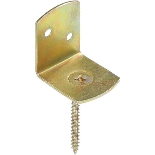 4 stk. L-formede hegnspanelbeslag, galvaniseret metal