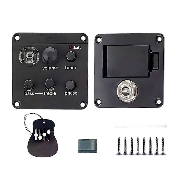 Guitar ISYS+ Indbygget forforstærker Piezo Pickups med Tuner Volumes Fasekontrol