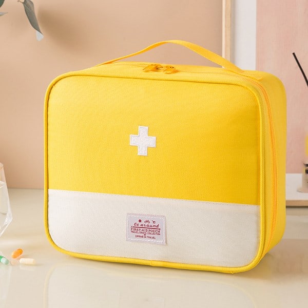 Mini Bærbar Medicintaske Mini Tom Medicintaske Multifunktionel Udendørs Bæretaske Pink Extra Large