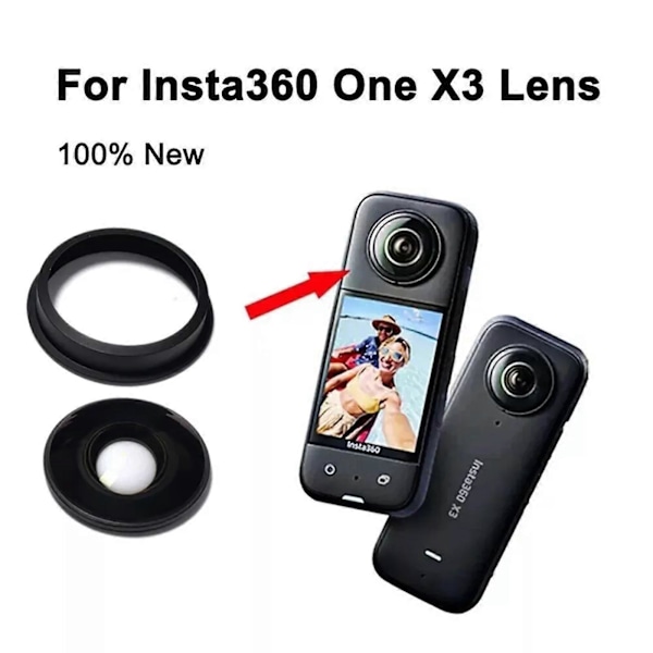 100% Original Insta360 X3 Ersättningslinsglas för VR-kameratillbehör jy
