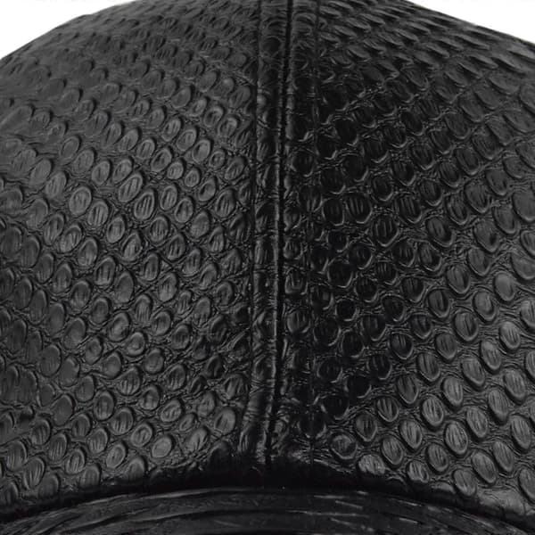 Baseballkeps i ormskinnsimitation unisex, avslappnad pappakeps med justerbar snapback för kvinnor och män Coffee