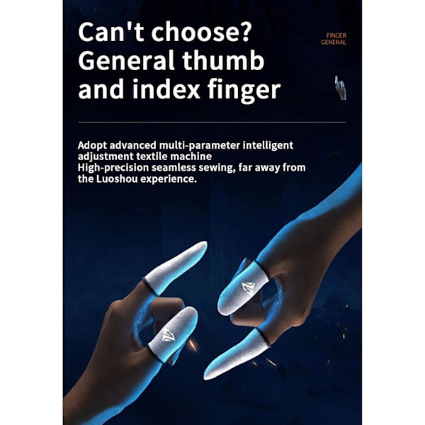 Fingerhylstre til mobilspil Åndbar Fingerdæk Åndbare Fingerhylstre Blue 1 pair