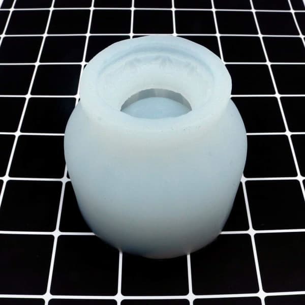 Silikon Lysform 3D Romersk Søyleform Kake Dekorasjon Lyslaging Tilbehør (Romersk Søyle Blomsterpotte)