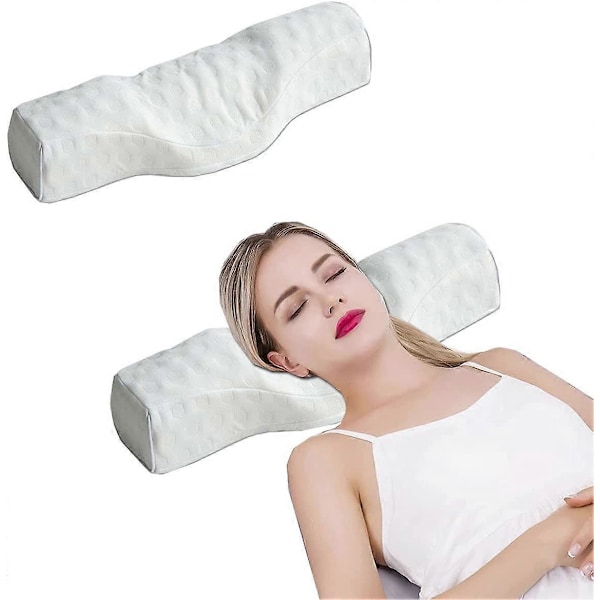 Cervical Nackkudde för Sömn, Memory Foam Nackrulle Kudde för Stel Nacksmärta Lindring, Nackstöd Kudde