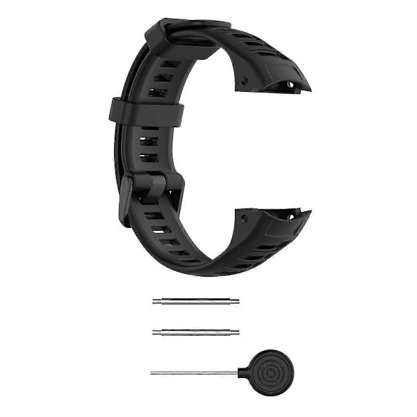 Silikon Klokkereim for Garmin Instinct Tactical/Instinct Tide/Instinct 2/Instinct Armbånd med Svart Spenne Black