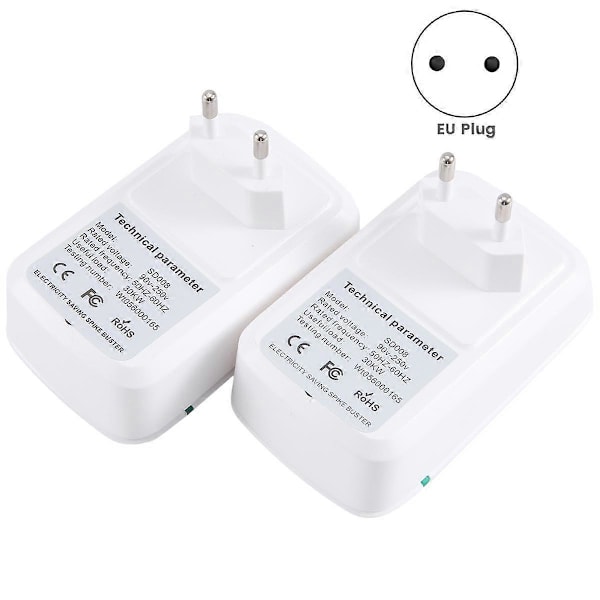 2 st 90V-250V Stop Watt Energisparande Enhet Strömsparare Energisparande Enhet för Hemmakontor Mark