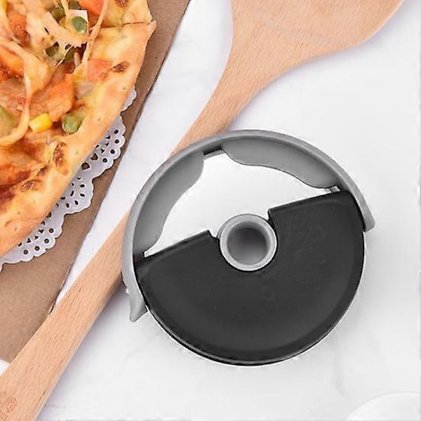 Pizzaleikkuri pyörällä, terävä terä ja suojus, helppo puhdistaa, konepesun kestävä, ergonominen pizzapyörä