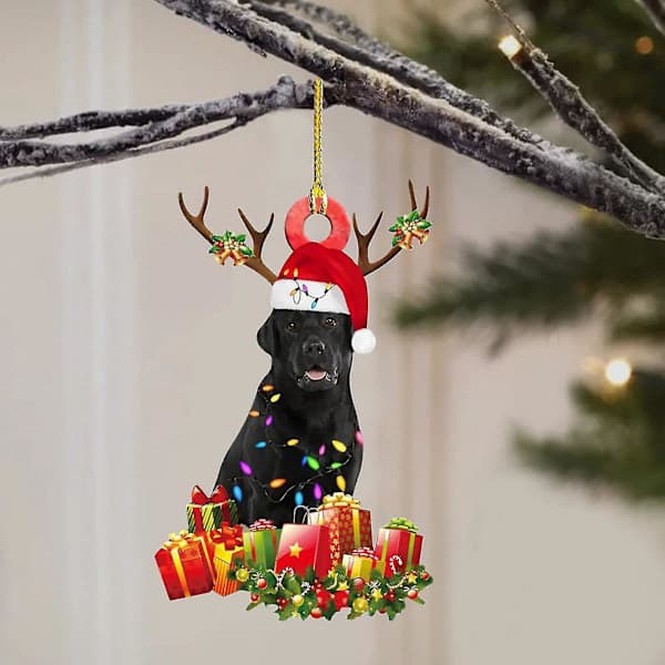 Julgransprydnad Hund i trä Söt Hunddekoration Julklapp(c) Hy