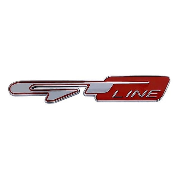3D-metalli Gt Line -logo auton lokasuojan ja takaluukun tarra Peugeot 5008 308 3008 108 208 508 2008 Gt Line -embleemi tarra lisävarusteet Silver Red