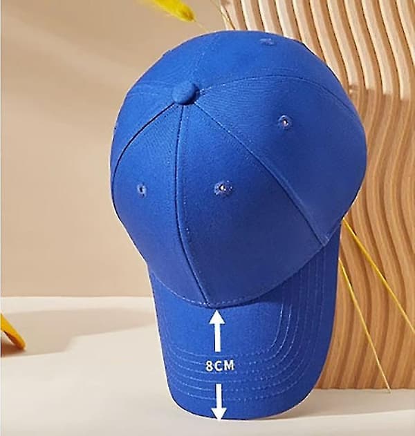 Baseballcaps Herre Dame Caps Justerbar Baseboard Baseballcaps Hatt Utendørs Baseballcaps blue