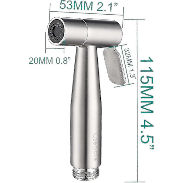 Håndbruser Bidet Rustfrit Stål Håndbruser Højtryks Toilet Bidet Spray
