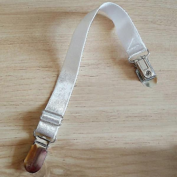 Dame Sexy Strømpebånd Belte Lårhøye Strømper Stropper Metall Strømpeholdere White 1pcs