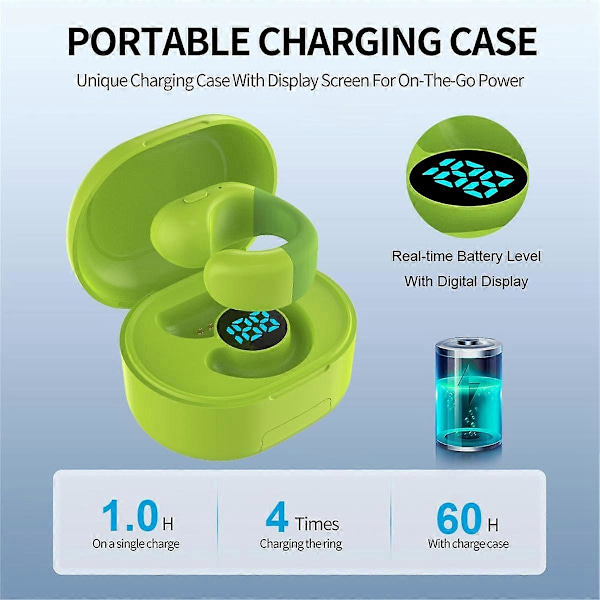 Scrollende Ring Fjernbetjening Bluetooth Side Vender Klikker med Digitalt Opladningsetui til IOS Android Telefon