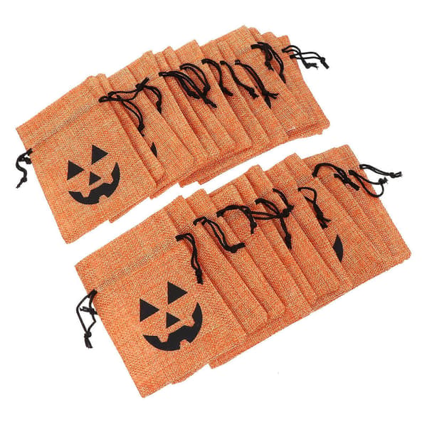 2025 25st Halloween Förvaringspåsar med Dragsko Praktiska Godispåsar Presentpåsar