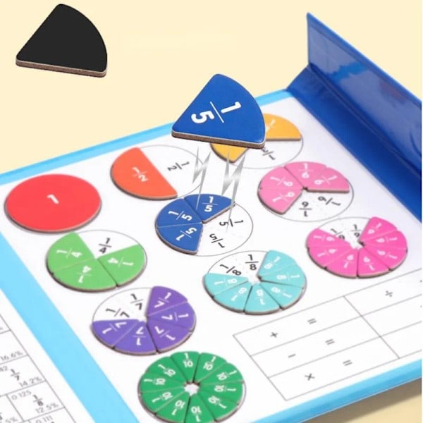 Magnetisk Læringsleke for Matematikk - Montessori Aritmetikk Læringshjelpemidler - Trebok - Utdanningsleker for Barn