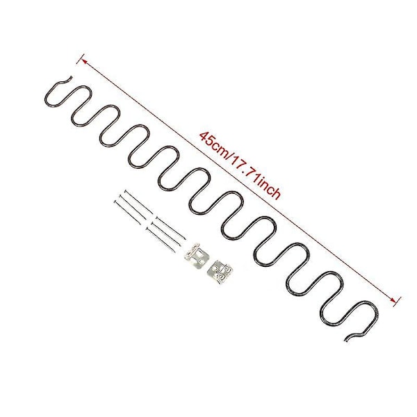 Udskiftningsfjedre til sofastole, møbelfjeder med clips, 45 cm 50 cm 60 cm 65 cm 70 cm lang Ressort Hardware-hy Silver 45cm