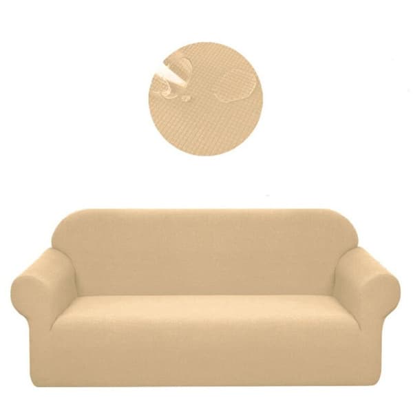 Elastisk sofatrekk Vanntett Slitesterkt Kombinasjonssofatrekk Sofatrekk Beige