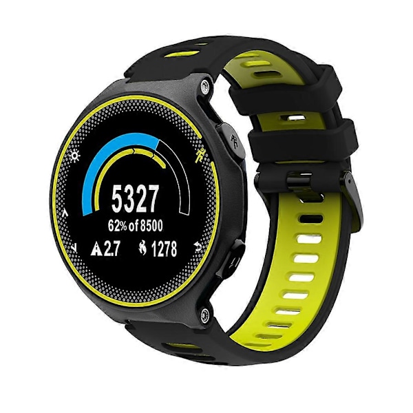 Udskiftningsstrop i stål med silikone spænde til Garmin - Forerunner 735xt/220/230/235 6