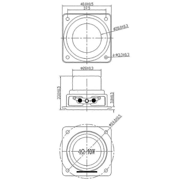 48mm Intern Magnetisk Høyttaler 4Ohm Full-Range Multimediehøyttaler for Lyd 1