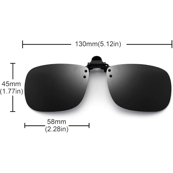 Polariserede Clip-On Solbriller Rammeløse Flip-Up Linser