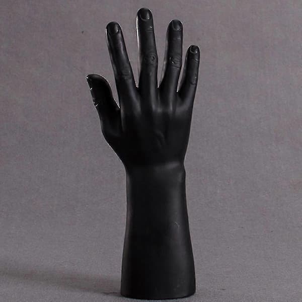 Hånd Mannekeng Smykke Display Stativ Mannlig Hånd Modell Armbånd Ring Hansker Black Left hand