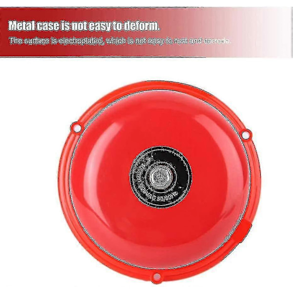 10 cm Metall Brandkontroll Intern Slagtyp Larm Säkerhetsklocka Larm Elektrisk Säkerhetsklocka 100db (220v)