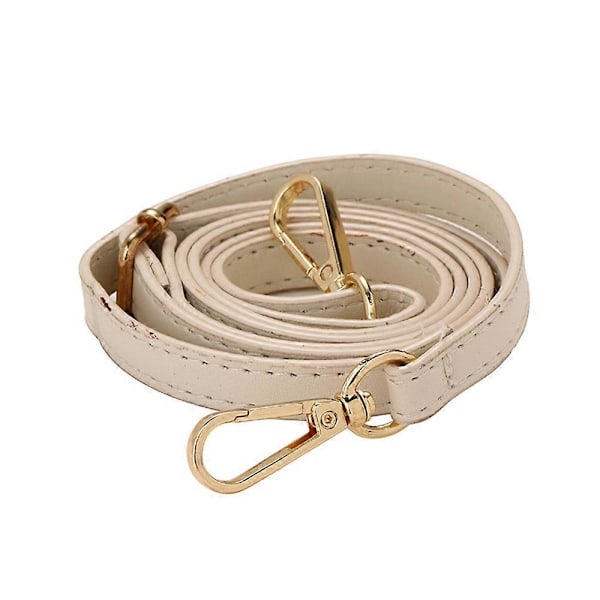 Justerbar Lång Läder Crossbody Axelremsersättning Handväska Bälte Dark Blue  Silver Button