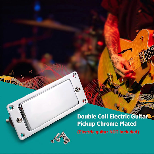Mini Humbucker Pickup Kit Kompatibel med LP Elektrisk Guitar Hals Bro Coil Pick-up Forkromet